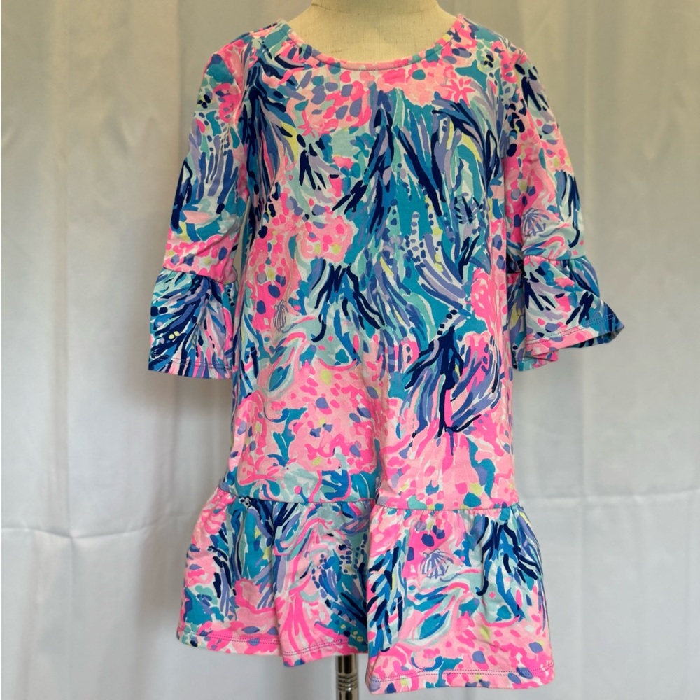 Lilly Pulitzer Sorrento Dress -  Vibrant Pink and Blue Patterned